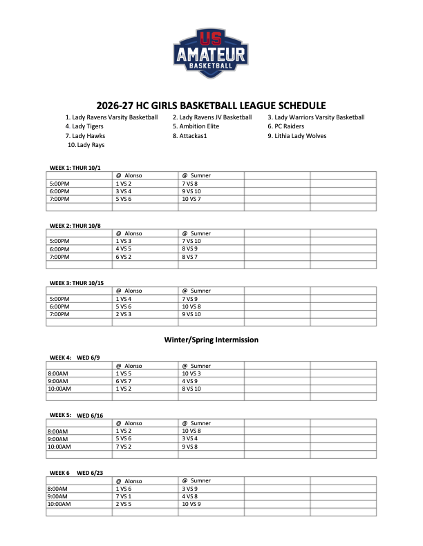 schedule